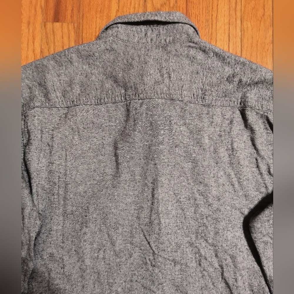 NWT Sonoma the Super Soft Flannel button down shirt, men's medium, gray - Picture 13 of 13